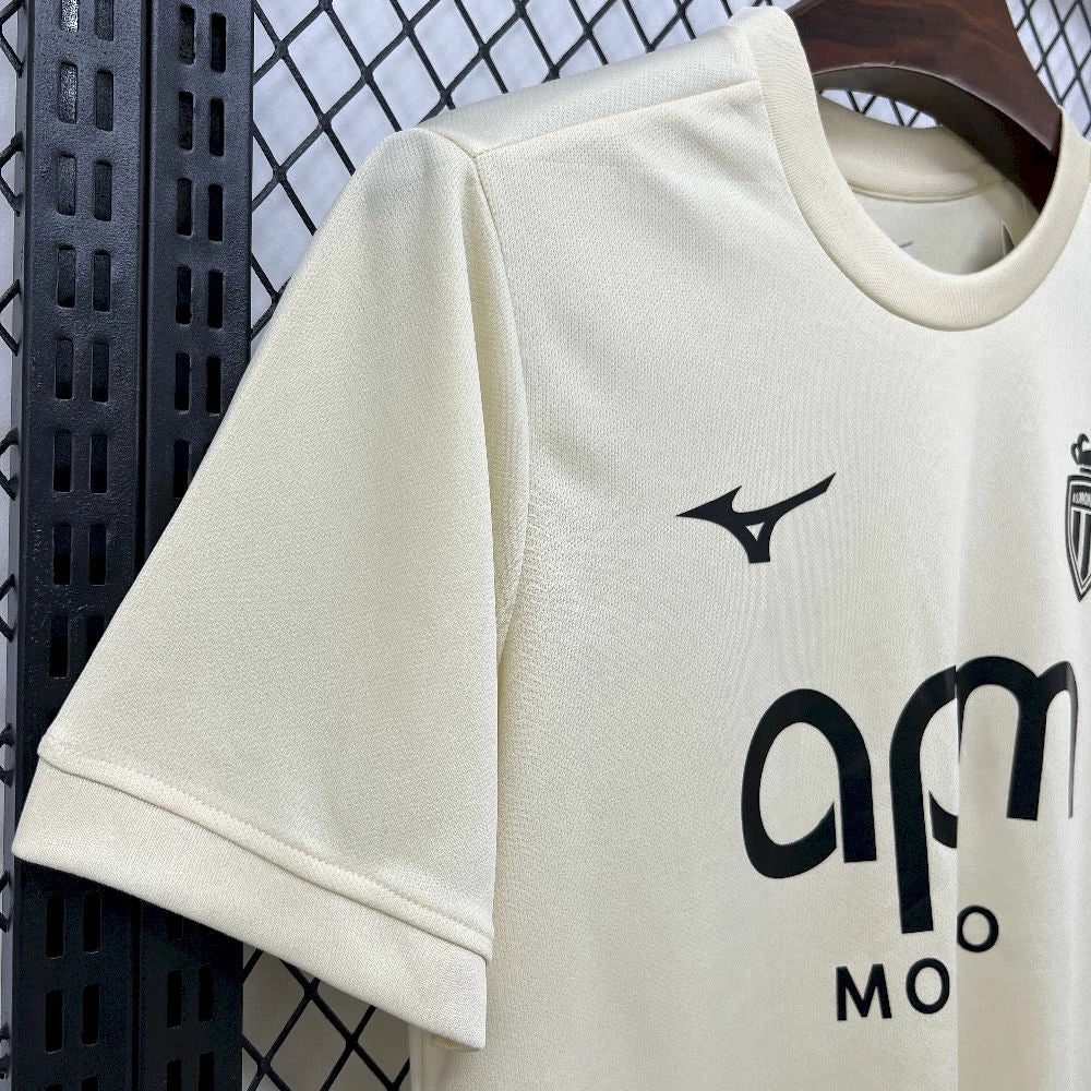 Camisola AS Monaco 2025-26 Alternativa Amarela Versão Adepto