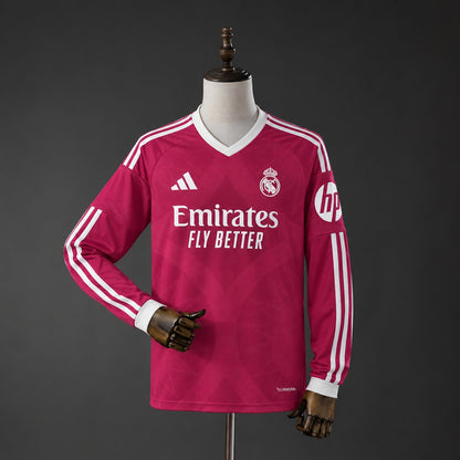 Camisola Manga Comprida Real Madrid CF 2026-27 Alternativa Vermelha Versão Adepto