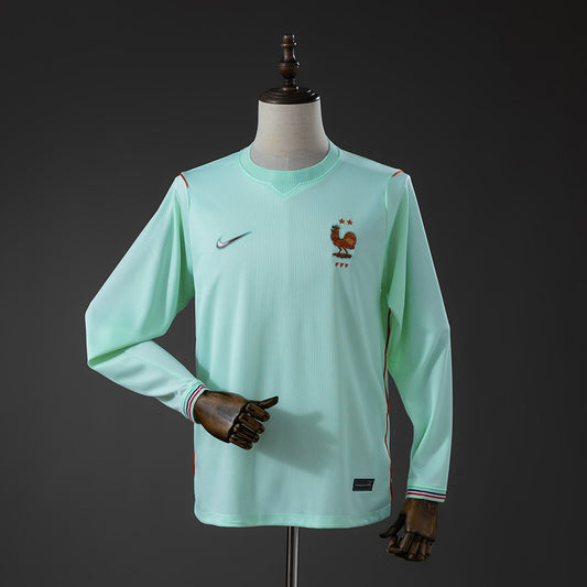 Camisola Manga Comprida França 2026 Alternativa Verde Versão Adepto