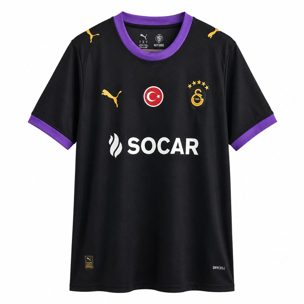 Camisola Galatasaray 2026-27 Alternativa Preta Versão Adepto