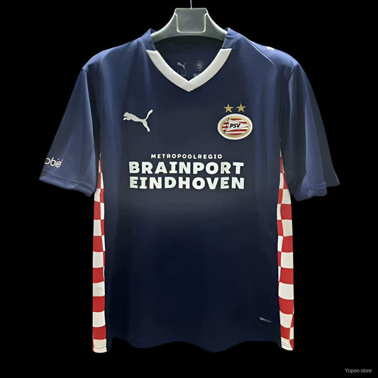 Camisola PSV Eindhoven 2025-26 Alternativa Azul Versão Adepto