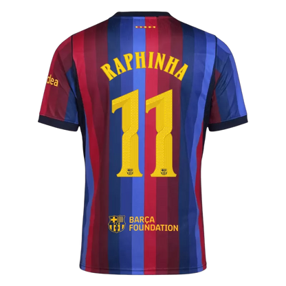 Camisola FC Barcelona 2026-27 Principal UCL Versão Adepto RAPHINHA #11