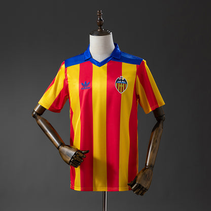 Camisola Valencia FC 1980-81 Alternativa Riscas Versão Adepto