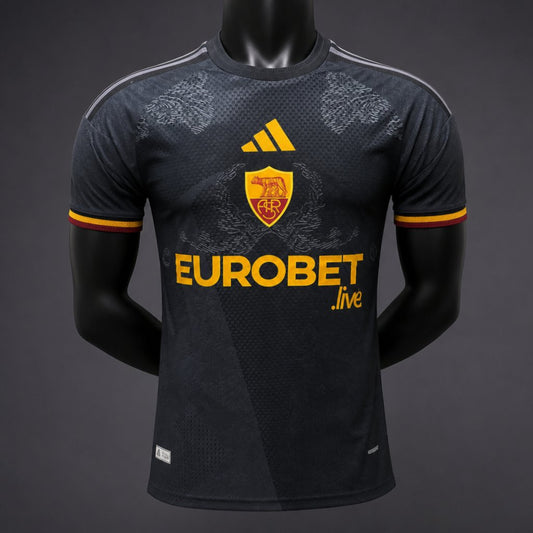 Camisola AS Roma 2026-27 Alternativa Preta Versão Jogador