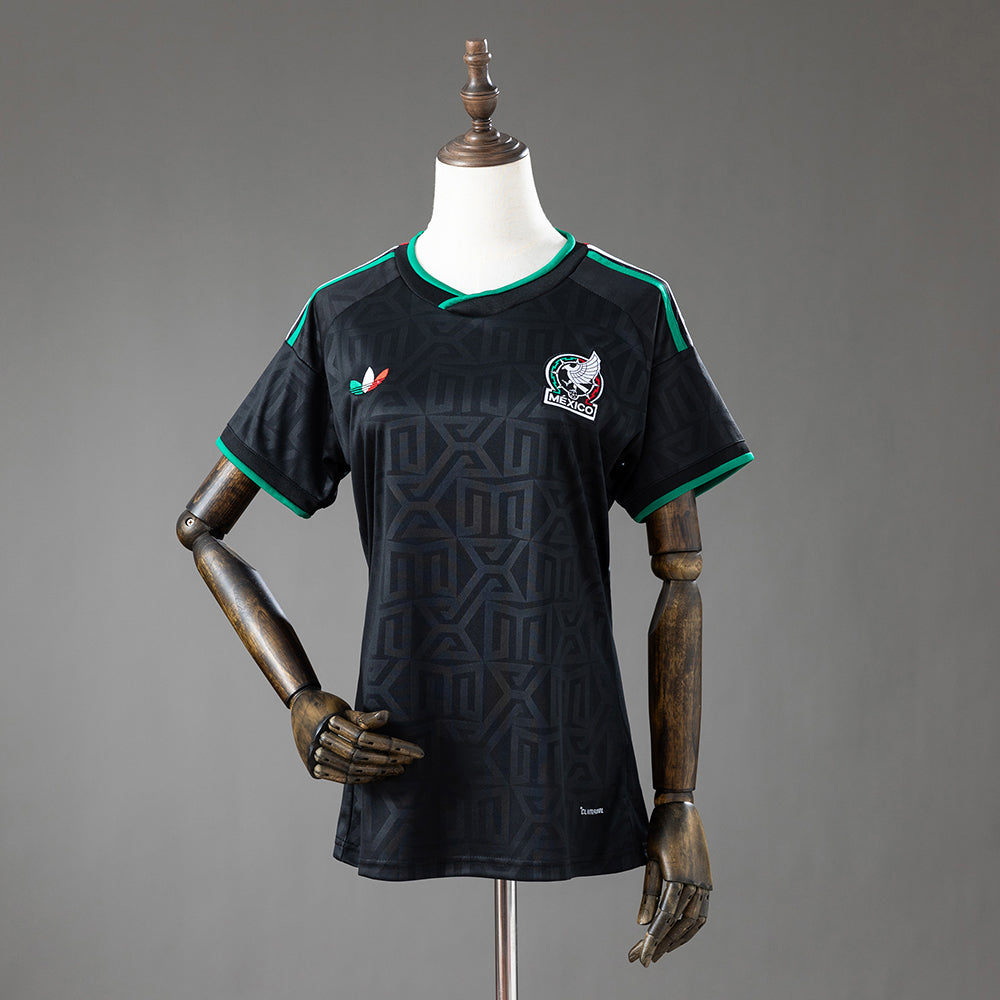 Camisola Mexico 2026 Alternativa Preta Versão Mulher
