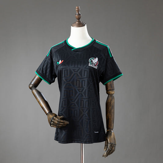 Camisola Mexico 2026 Alternativa Preta Versão Mulher