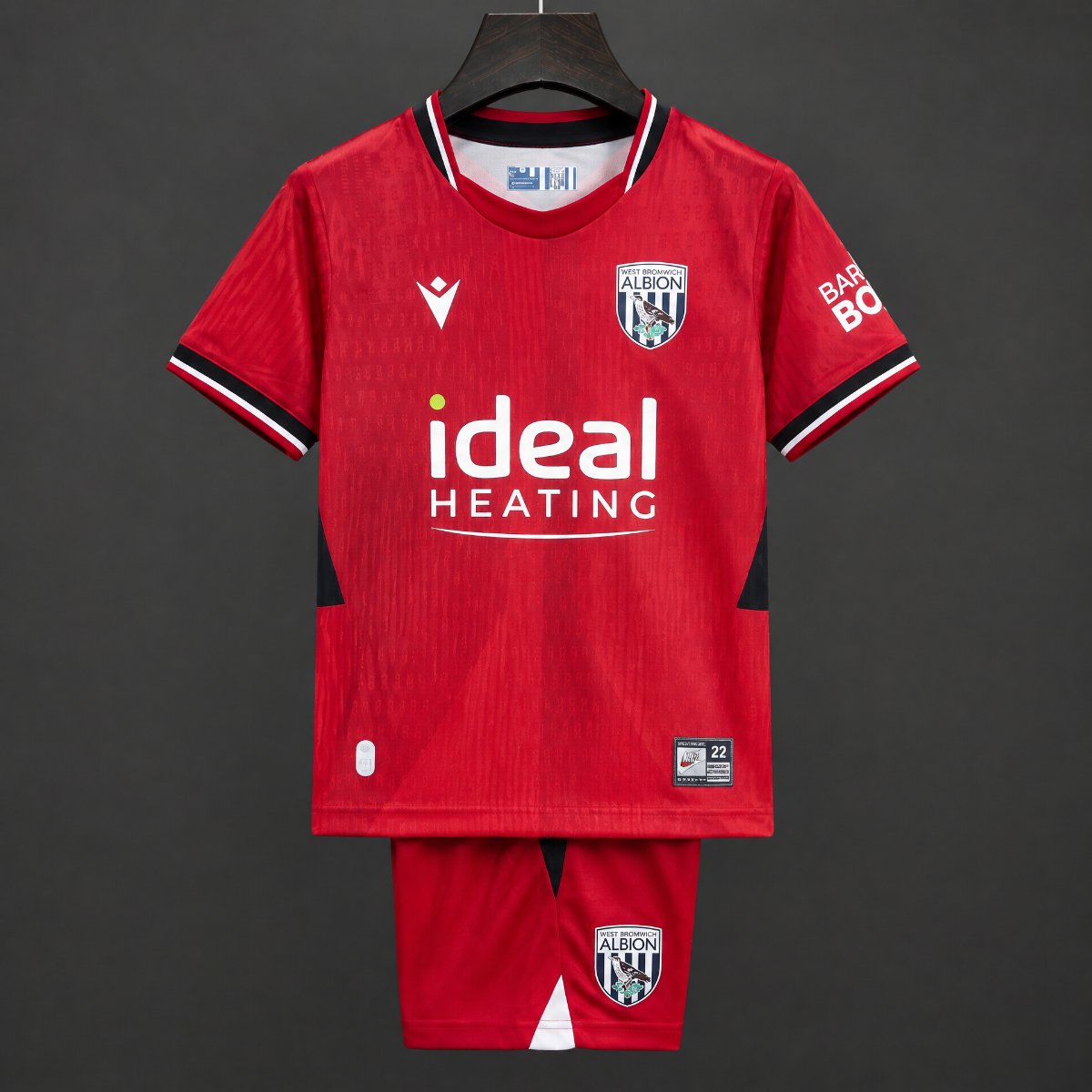 Kit Criança W-Bromw 2026-27 Alternativo Vermelho