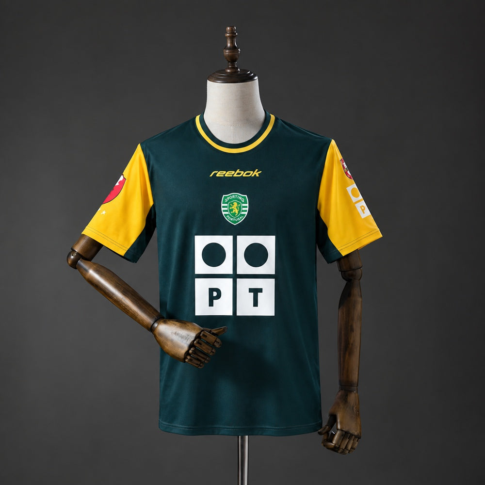 Camisola S.C.P. 2002-03 Alternativa Verde Escura Versão Adepto