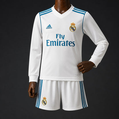 Kit Criança Manga Comprida Real Madrid CF 2017-18 Principal