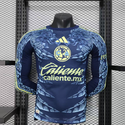 Camisola Manga Comprida CF America 2025-26 Alternativa Azul Versão Jogador