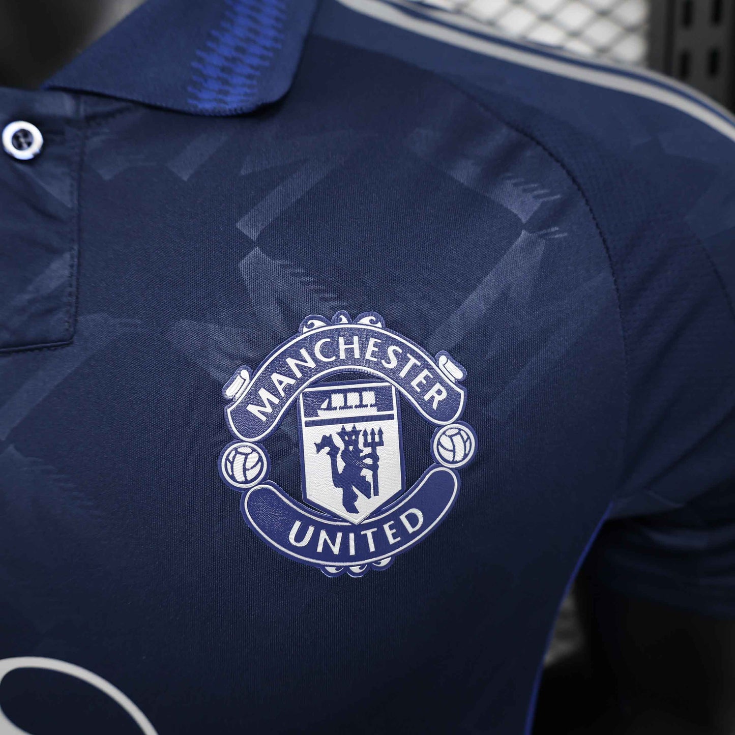 Camisola M-United 2024-25 Alternativa Azul Versão Jogador