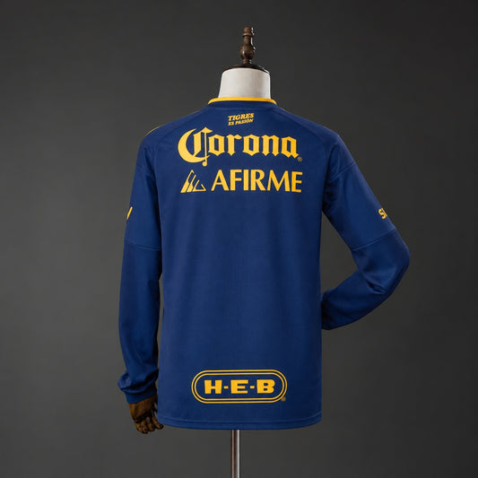 Camisola Manga Comprida Tigres UANL 2026-27 Alternativa Azul Versão Adepto