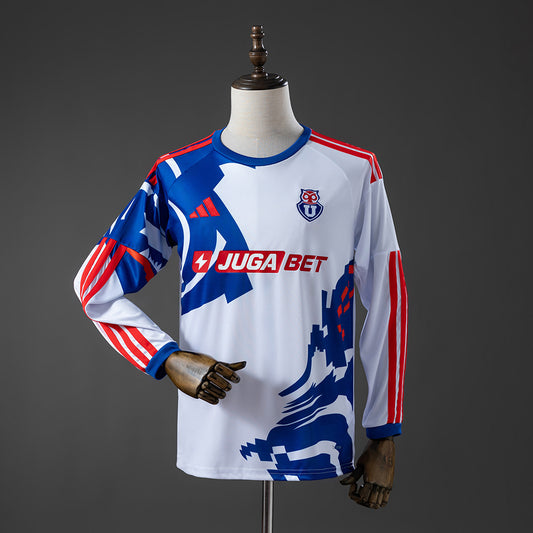 Camisola Manga Comprida CF Universidad de Chile 2026-27 Alternativa Branca Versão Adepto