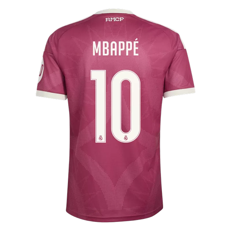 Camisola Real Madrid CF 2026-27 Alternativa Vermelha Versão Adepto MBAPPÉ #10