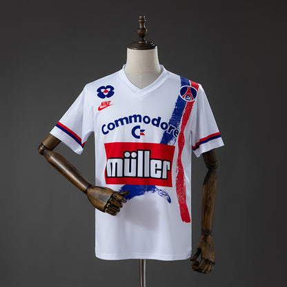 Camisola FC Paris Saint-Germain 1991-92 Alternativa Branca Versão Adepto