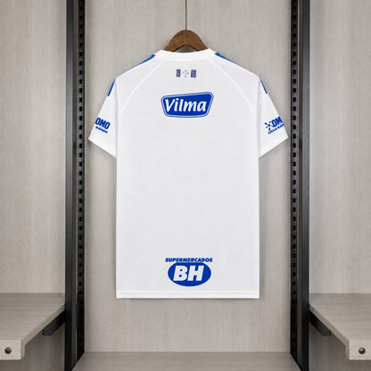 Camisola Cruzeiro EC 2026-27 Alternativa Branca Versão Adepto Todos Patrocinadores