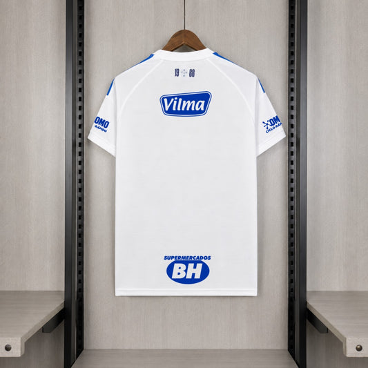 Camisola Cruzeiro EC 2026-27 Alternativa Branca Versão Adepto Todos Patrocinadores