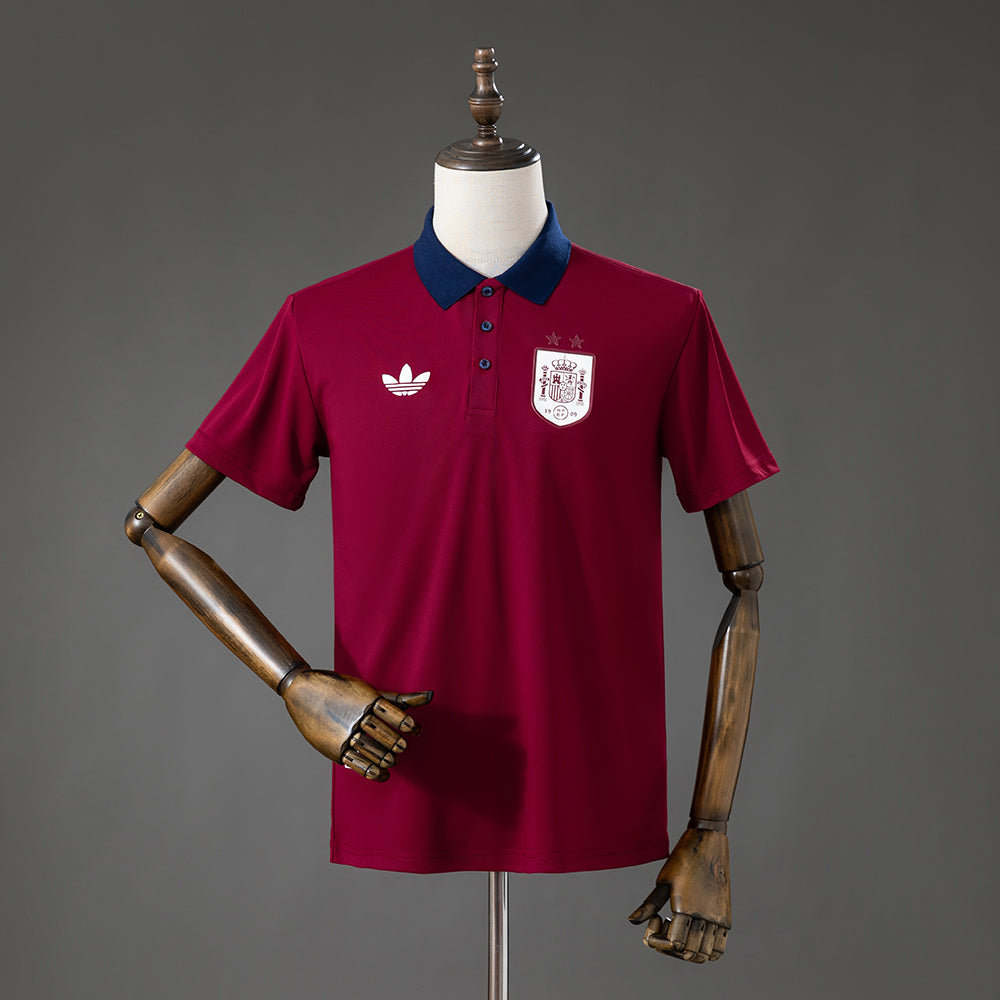 Polo Espanha 2026 Vermelho 2 Estrelas