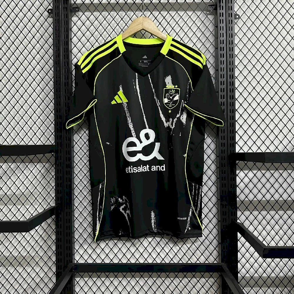 Camisola Al Ahly FC 2025-26 Alternativa Preta Versão Adepto