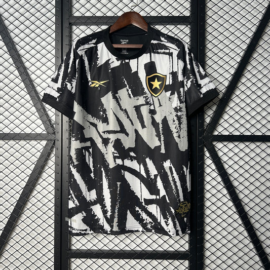 Camisola Botafogo-RJ 2025-26 Alternativa Preta Lisa Versão Adepto