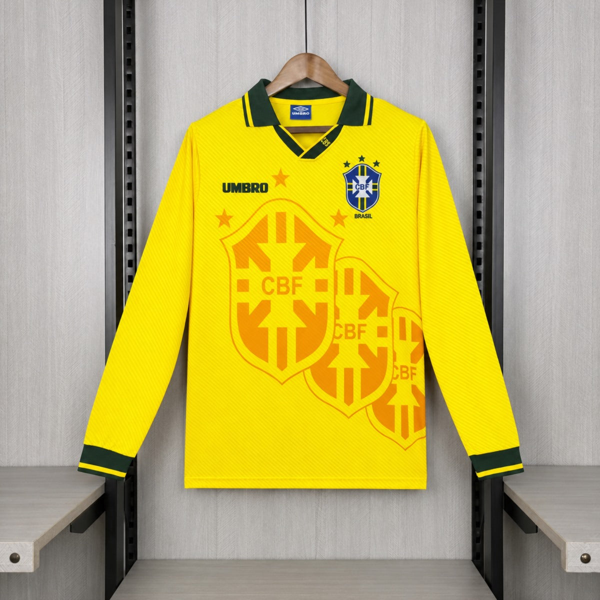 Camisola Manga Comprida Brasil 1994 Principal Versão Adepto