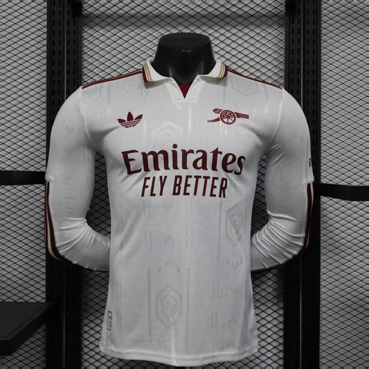 Camisola Manga Comprida ARS 2025-26 Alternativa Branca Versão Jogador