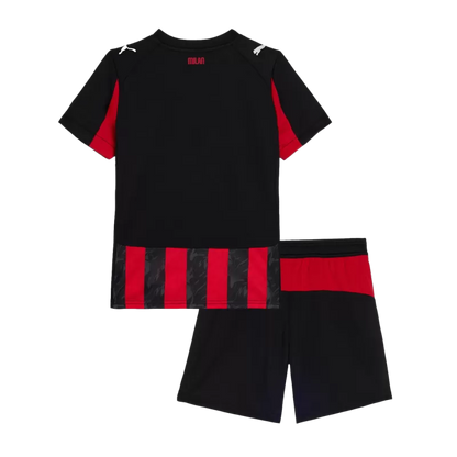 Kit Criança AC Milan 2025-26 Principal RAFA LEÃO #10 (Entrega Imediata)