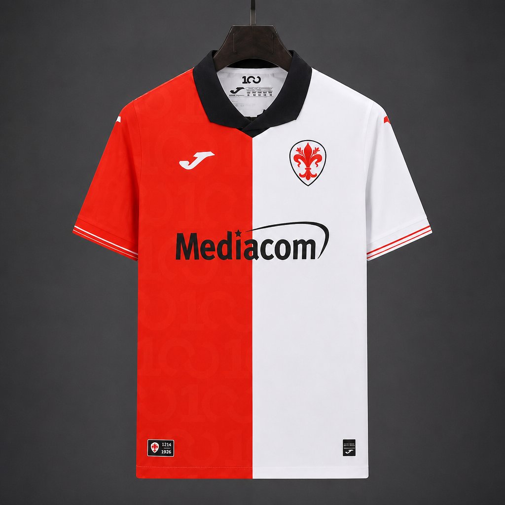 Camisola ACF Fiorentina 2026-27 Edição 100º Aniversário Versão Adepto