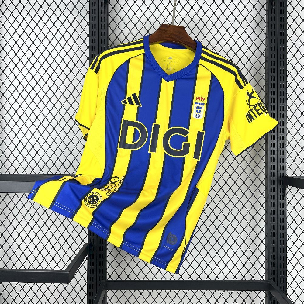 Camisola Real Oviedo 2025-26 Alternativa Amarela Versão Adepto