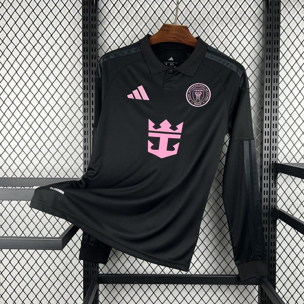 Camisola Manga Comprida Inter Miami CF 2026-27 Alternativa Preta Versão Adepto