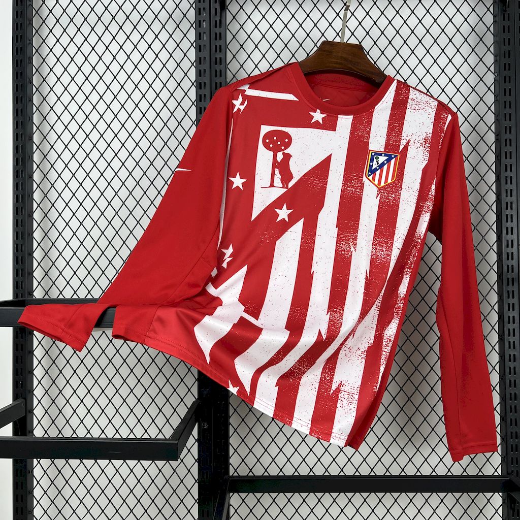 Camisola Manga Comprida Atletico Madrid 2025-26 Pre-Match Versão Adepto
