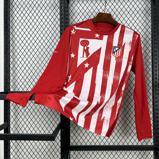 Camisola Manga Comprida Atletico Madrid 2025-26 Pre-Match Versão Adepto