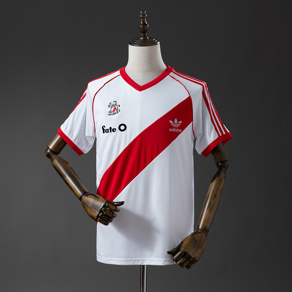 Camisola CA River Plate 1986-87 Principal Versão Adepto