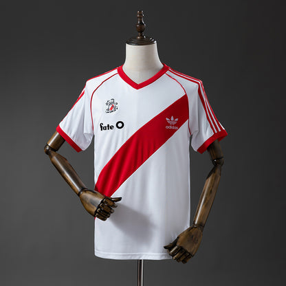 Camisola CA River Plate 1986-87 Principal Versão Adepto