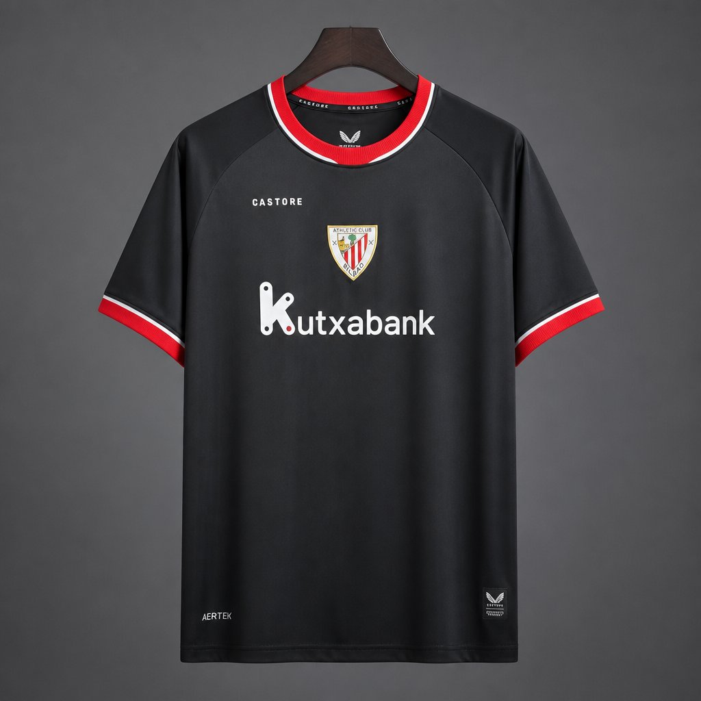 Camisola Athletic Club Bilbao 2026-27 Alternativa Preta Versão Adepto