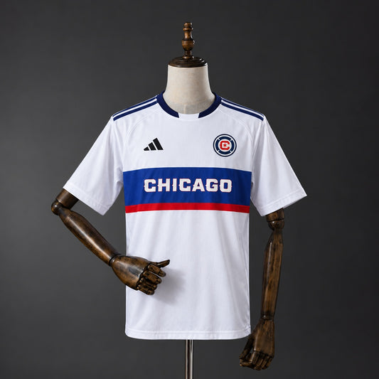 Camisola Chicago Fire FC 2026-27 Alternativa Branca Versão Adepto