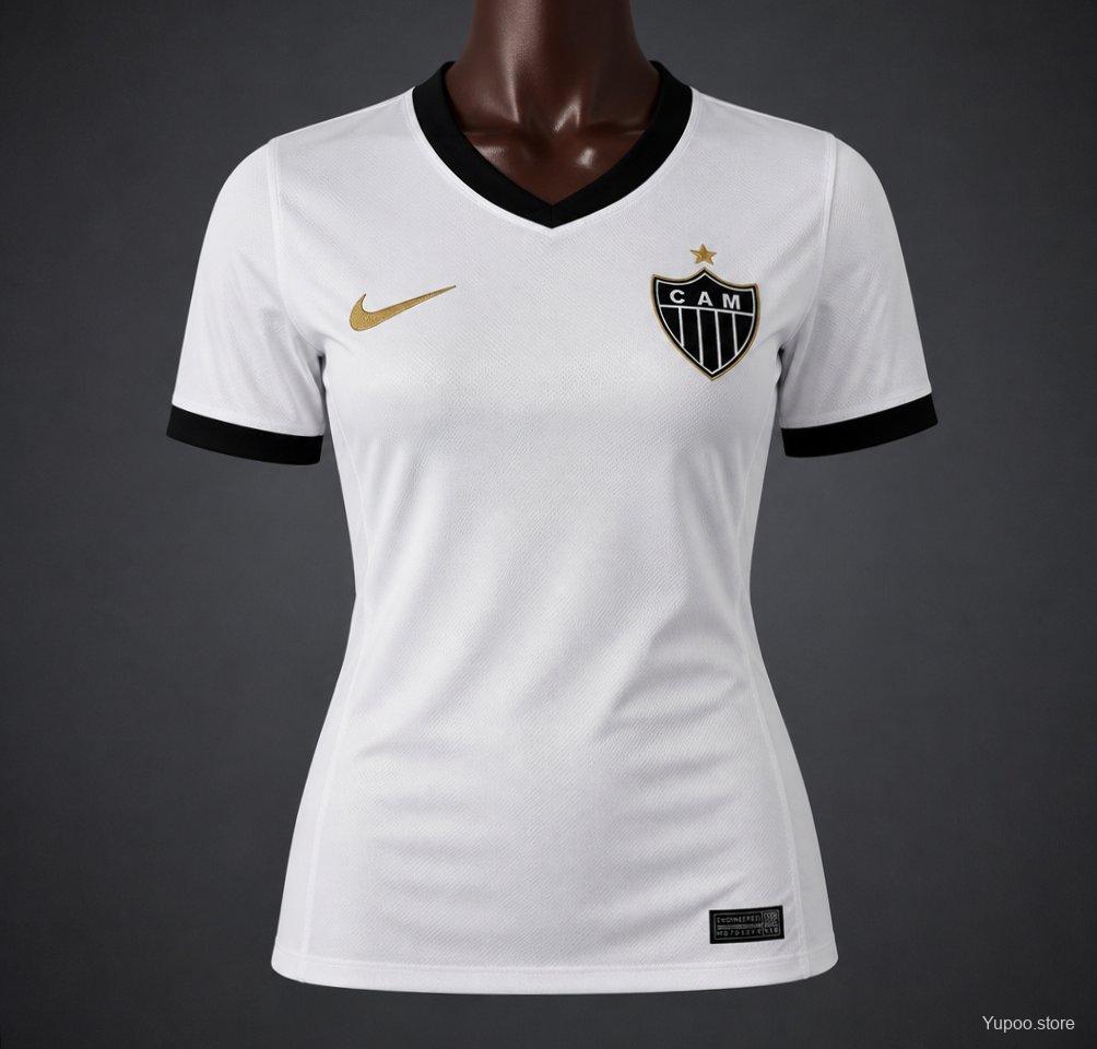 Camisola Atlético-MG 2026-27 Alternativa Branca Lisa Versão Mulher