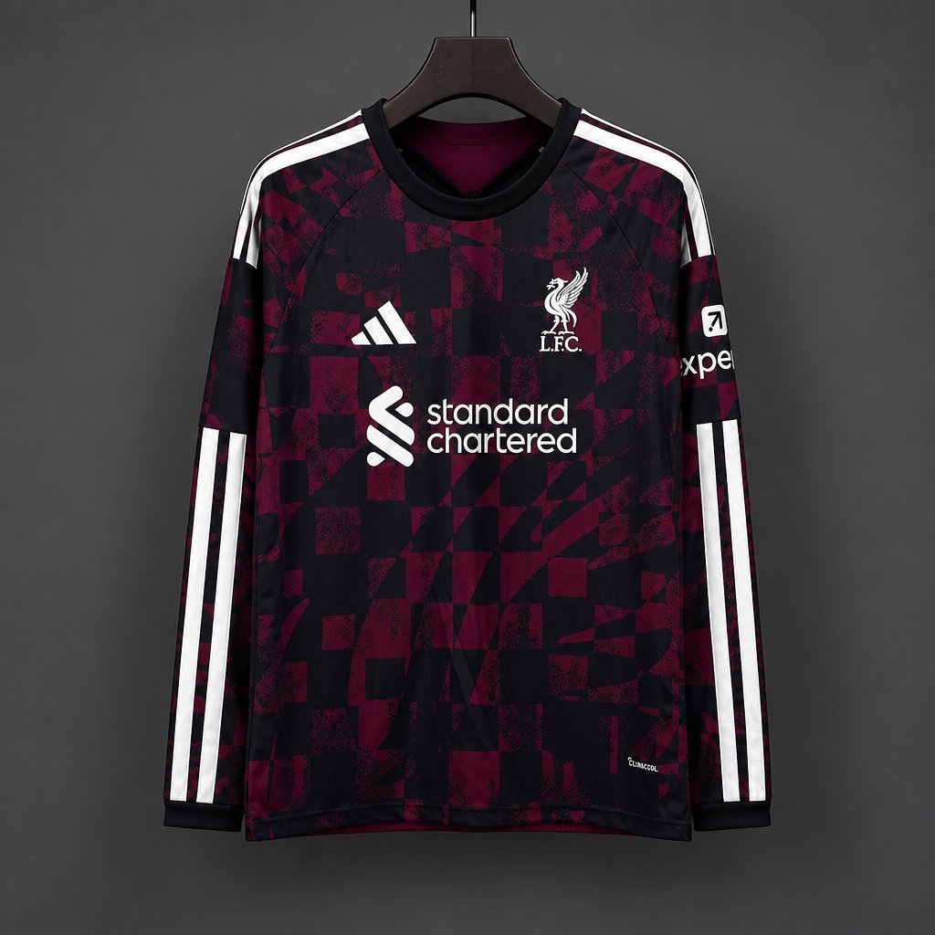 Camisola Manga Comprida LIV 2026-27 Alternativa Preta Versão Adepto