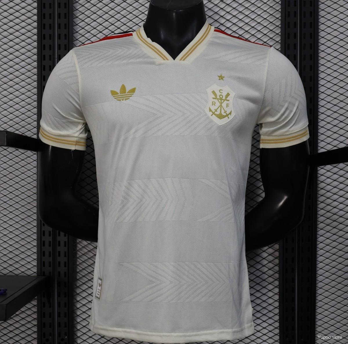 Camisola CR Flamengo 2025-26 Alternativa Amarela Lisa Versão Jogador