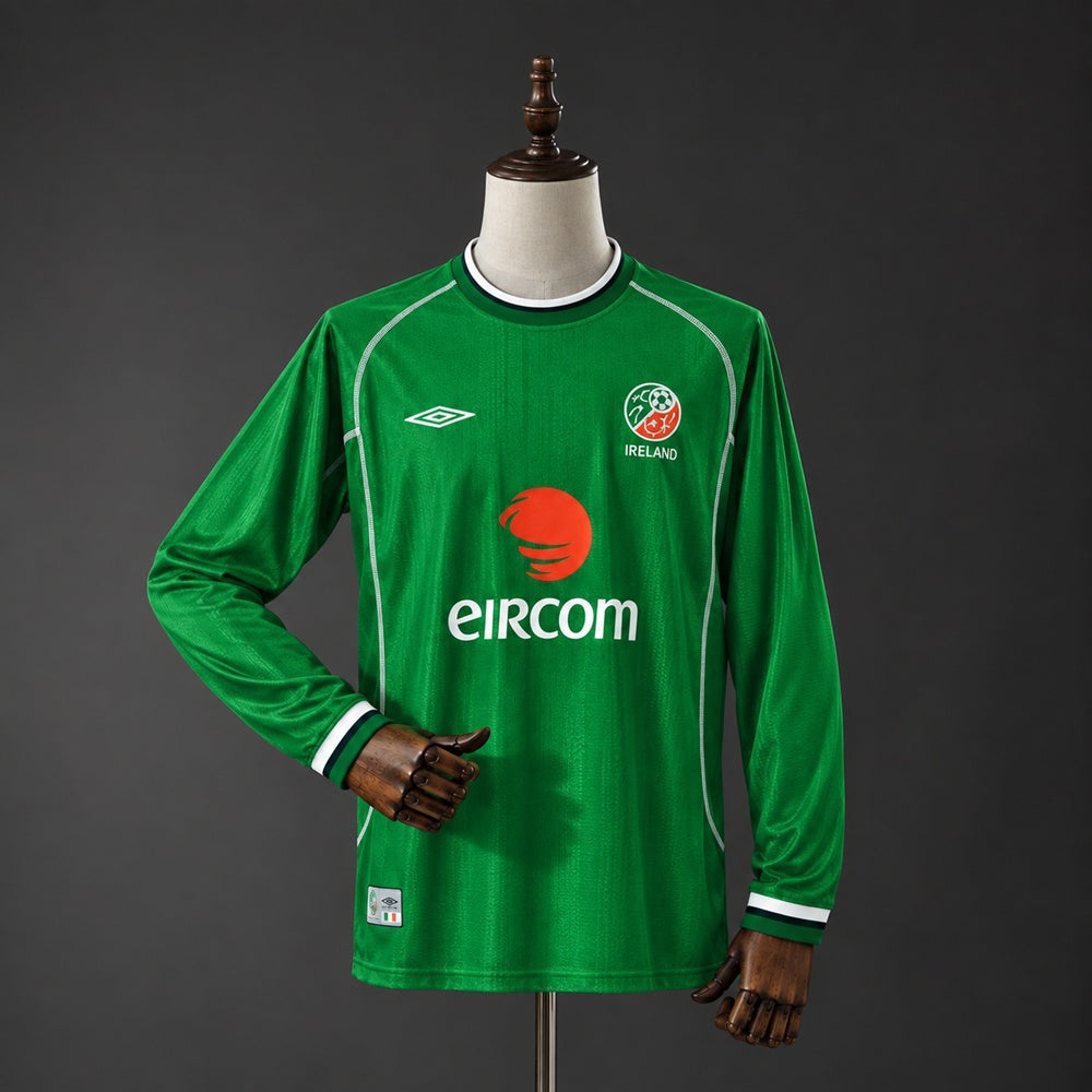 Camisola Manga Comprida Irlanda 2002 Principal Versão Adepto