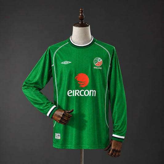 Camisola Manga Comprida Irlanda 2002 Principal Versão Adepto