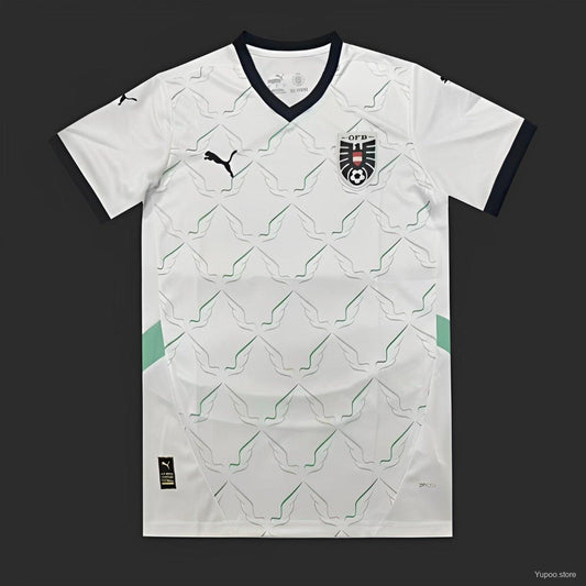 Camisola Austria 2024 Alternativa Branca Versão Adepto