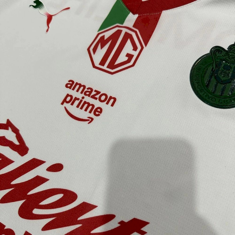 Camisola CD Chivas 2025-26 Alternativa Branca Versão Adepto