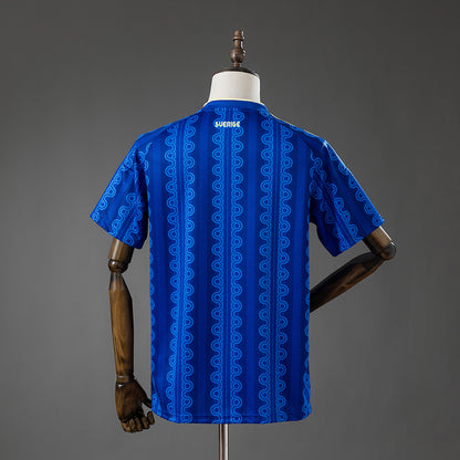Camisola Suecia 2026 Alternativa Azul Versão Adepto