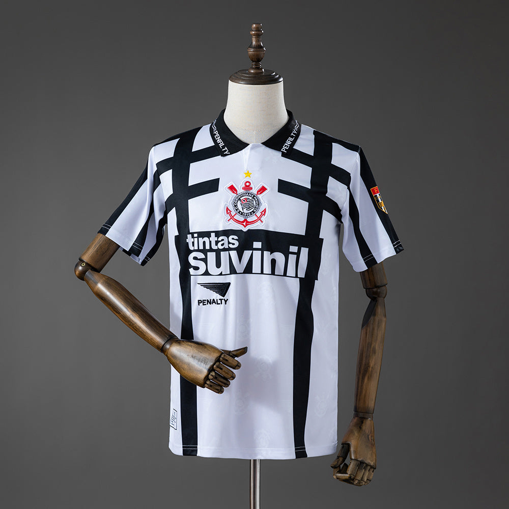 Camisola SC Corinthians 1996-97 Alternativa Branca Versão Adepto