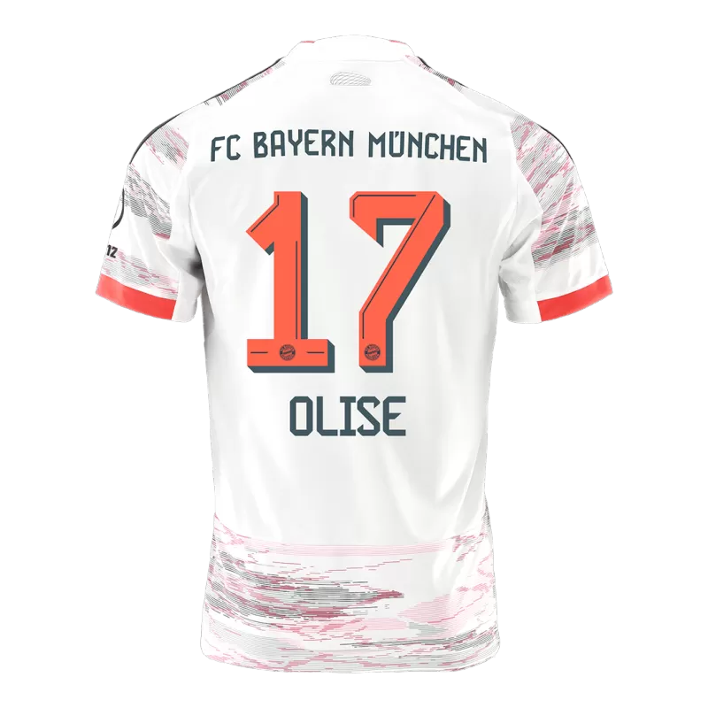 Camisola FC Bayern Munique 2025-26 Alternativa Creme Versão Adepto OLISE #17