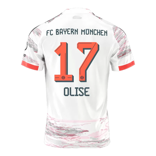 Camisola FC Bayern 2025-26 Alternativa Creme Versão Adepto OLISE #17