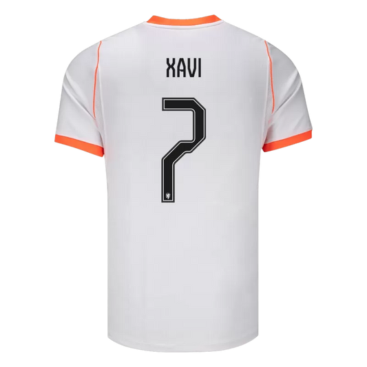 Camisola Paises Baixos 2026 Alternativa Branca Versão Adepto XAVI #7