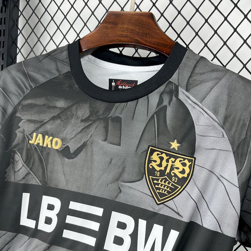 Camisola VfB Estugarda 2025-26 Alternativa Preta Versão Adepto