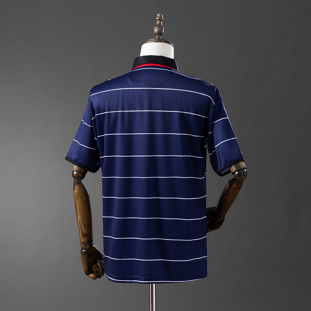 Camisola M-UNITED 1999-00 Alternativa Azul Versão Adepto